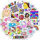 BulbaCraft 100Pcs Indie Stickers Aesthetic, Kidcore Stickers, 90s Stickers, 2000s Laptop Decals, Power Puff Girls Stickers, Y2K Stickers, Pink Stickers, Indie Stuff, Indie Kid Accessories