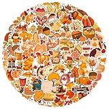 XZENTIRA 101 PCS Thanksgiving Fall Stickers, Cute Autumn Style Stickers for Laptop Scrapbooking Water Bottles Envelopes, Harvest Party Favorites, Pumpkin Maple Leaf Sticker Decals for Kids Teens Adult