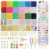 OHOME Back to School Supplies - 5300 Clay Beads Bracelet Making Kit,Arts and Crafts for Kids Ages 8-12,Back to School Crafts Games Toys for 3-10 Year Old Birthday,Travel Essential