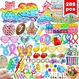 ZEAYOU 288 Pcs Fidgets Toys Pack, Kids Party Favors Stocking Stuffers Gifts, Bulk Toys for Carnival Treasure Classroom Prizes Box,Adults Stress Relief Sensory Toy,Pinata Filler