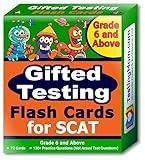 TestingMom.com SCAT Test Prep Flash Cards (School and College Ability Test) – Advanced Level Grades 6 and Above – Complete SCAT Test for Students Applying to Johns Hopkins Center for Talented Youth