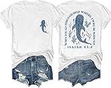 Shark Christian Shirts for Women with Whale Shark Print Ocean Fish Animal Lovers Marine Short Sleeve Tops
