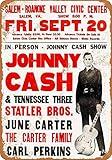 Ylens Johnny Tin Sign 1968 Cash in Virginia Vintage Metal Signs 8 x 12 Inches