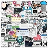 50PCS Programming Stickers Gifts for Developers Programmers Hackers Engineers, Icicrim Program Stickers for Laptop Computer Water Bottles Luggage Vinyl Waterproof Decals