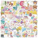 Easter Stickers 100 Pcs Cute Easter Stickers for Kids, Water Bottle Stickers Waterproof Vinyl Hydroflask Phone Skateboard Laptop Stickers, Aesthetic Sticker Packs for Girls Teens