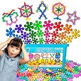 Curious 2 Learn 300 Pieces Building Blocks- Kids STEM Educational Building Toys- Discs Sets Interlocking, Solid Plastic for Preschool Kids Boys and Girls Aged 3+, Creativity Toys
