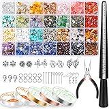 selizo Jewelry Making Kits for Adults Women with 28 Colors Crystal Beads, 1660Pcs Crystal Bead Ring Maker Kit with Jewelry Making Supplies