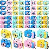 48 Pcs Kids' Camera Toy Set Back to School Gifts Children's Pretend Play Prop with Images in Viewfinder Mini Toy Camera for Boys Girls Birthday Party Favors Goodie Bag Return Gifts