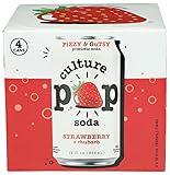 Culture Pop Soda Strawberry & Rhubarb Soda 4pk, 12 FZ