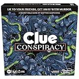 Clue Conspiracy Board Game for Adults and Teens, Secret Role Strategy Games, Ages 14+, 4-10 Players, 45 Minutes, Mystery & Party Games