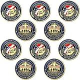 10 Pcs Military Challenge Coins Thank You for Your Service Favors Challenge Military Appreciation Individual Collectible Coins for Veterans Day Presents (Novel)