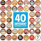 Two Rivers Coffee Flavored Coffee Pods Compatible with Keurig K Cup Brewers, Assorted Variety Pack Flavored Coffee, 40 Count