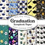 Gradution Scrapbook Paper: Graduation Cap Pattern Themed Scrapbooking Paper, Junk Journal, Double Sided Decorative Craft Paper For Gift Wrapping, ... Art, Premium Colors, Paper size 8.5 "x 11"
