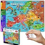 Think2Master Colorful Map of Europe 1000 Pieces Jigsaw Puzzle for Kids 12+, Teens, Adults & Families. Great Gift for stimulating Interest in The European Map. Size: 26.8” X 18.9”