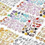 Mckanti 150PCS Bracelet Charms, Silver Bracelet Gold Plated Enamel Charms Pendants for Necklace Bracelet Jewelry Making and Crafting