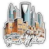 Saudi Arabia Sticker 4 Inch City Travel Souvenir Destination - Waterproof Vinyl Decal for Laptop Water Bottle Car Tumbler - Durable Aesthetic Long-Lasting Stickers for Adults ID44990