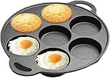 VONOTO Cast Iron Biscuit Pan, 11" Pre-seasoned Cast Iron Mini Cake Pan Cookware for Muffins & Scones (11" 7 Cups)