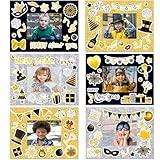 New Year DIY Craft Kits for Kids 24 Packs DIY Happy New Year Photo Frames Set with Stickers Paper Picture Frames Funny New Year Gifts Craft for School Home Activity Party Decor