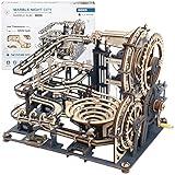 ROKR 3D Wooden Puzzles for Adults Marble Run Model Building Kit(LGA01 Marble Night City)