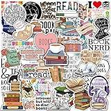 Joyppy 50 PCS Book Stickers for Kindle, Bookish Kindle Reading Stickers for eBook Reader Case, Books, Water Bottles, Laptops, Book Lover Accessories Gifts for Kids Teens Adults
