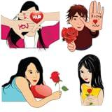 Loveria - Love Stickers For Whatsapp, Facebook