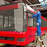 Station Bus Driving Pick & Drop Game: Coach Mechanic Workshop