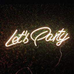 Let's Party Neon Sign Holiday Lighting girl Home Decoration Bar Public Places Handmade Neon Lights 12 V Super Bright