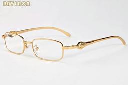 2020 mens fashion sunglasses for women gold silver frame legs buffalo horn glasses clear lenses lunettes gafas de sol