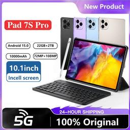 Global Version Tablet PC Tab 7S Pro tablet lightweight portable phone computer 2 in 1 can be inserted dual SIM Global language smartphone front and rear HD cameras