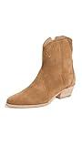 Free People Women's New Frontier Western Boots, Camel Suede, Tan, 9.5 Medium US