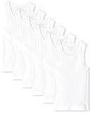 The Children's Place boys Sleeveless Tank Top Undershirt, White -6 Pack, X-Large US