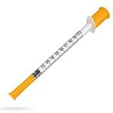 100 Pack 1ml 30Ga 1/2 Inch Disposable Syringe, Individually Sealed Wrapped