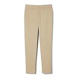 French Toast Boys' Slim Fit Taper Leg Performance Pant, Khaki, 10