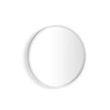 Mobili Fiver, Olivia Round Mirror, 25.19 in Diameter, Ashwood White, Made in Italy