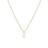 FUNEIA April Necklaces for Women Gold Color Plated Emerald Birthstone Necklace for Women Mothers Dainty Gold Color Necklace Blue Green Cubic Zirconia Pendant Birthday Gifts Jewelry