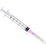 ZOGSNTON 3ml Syringes with Needles 18G-1Inch, Lab Sample Injection Syringes for Industrial Scientific Labs, Liquids Measuring and Dispensing - 50 Pack/Box