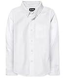 The Children's Place boys Long Sleeve Oxford School Uniform Button Down Shirt, White, Medium US