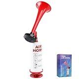 FARBIN Portable Air Horn pump Air Horn for Bear Dog Aluminum+ABS Loud Sound Hand Held Signal Horn Reusable Air Horns Safety Horn for Boating, Sports Events, Camping, Graduation