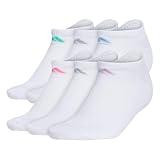 adidas Women's Athletic Cushioned 6-Pack No Show, Socks - No Show Socks for Secure Fit, Cushioned Comfort, Low Profile