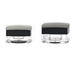 30Pcs Plastic Tiny Jars Square Shape Cosmetic Sample Empty Jar Bottles Vials Storage Container Case with Screw Cap for Make Up, Eye Shadow, Nails, Powder, Paint, Jewelry (5G)