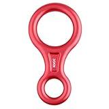 Azarxis 35 kN Climbing Rescue Figure 8 Descender Rigging Plate Heavy Duty & Large & High Strength Rappel Device Equipment for Rappelling, Belaying, Tree Climbing, Aerial Silks Rigging (Red)