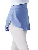Daydance Blue Girls Ballet Skirt Pull On Bullet Point Skirt for Dancing
