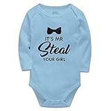 It's Mr Steal Your Girl Baby Funny Music New Baby Boy Gift Long Sleeve 3-6 Months Blue