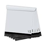 KKBESTPACK Poly Mailers Adhesive Sealing Shipping Envelopes, Mailing Bags for clothing, books and accessories, Waterproof., White (PM100) Large, 10" x 13"