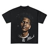 Pop Culture Vintage Graphic T-Shirt Collection | Rap Basketball Streetwear Hip-Hop Y2K | Premium Quality Heavyweight Shirt (US, Alpha, Large, Regular, Regular, Edwards/Black)