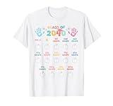 Class of 2040 Grow with Me Handprint Pre-K 12th Grade Cute T-Shirt