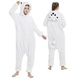 III HHONS Polor Bear Onesie Adult Costume Animal Pajamas Halloween Cosplay Sleepwear for Women/Men