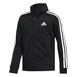 Adidas Boys' Zip Front Iconic Tricot Jacket, Black ADI, Large