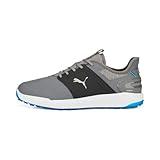 PUMA Golf Men's Ignite Elevate Wide Golf Shoe, Quiet Shade-Puma Silver, 9.5