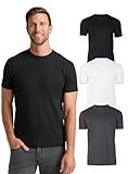 True Classic Mens T-Shirts – Short Sleeve Crew Neck T Shirts for Man, Cotton Blend Plain Novelty Men's T-Shirts, Pack of 3, Variety, L